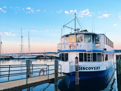 Boat at sunrise